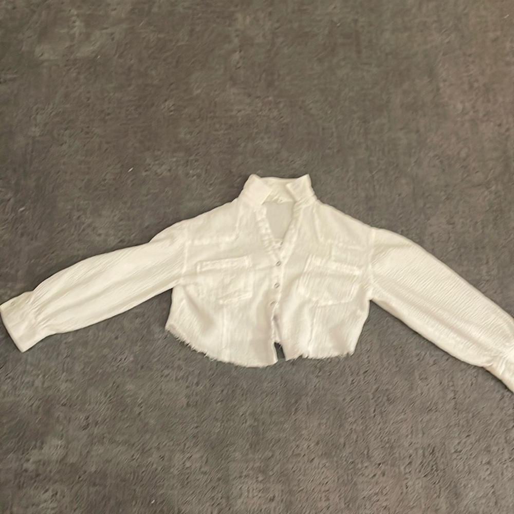 Altar’d State Cropped Distressed Long Sleeve